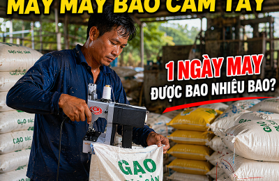 1 ngày máy may bao cầm tay may được bao nhiêu bao?