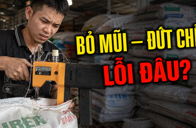 Máy may bao bị bỏ mũi, đứt chỉ liên tục xử lý thế nào?